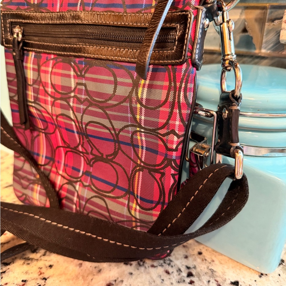 Coach Poppy Tartan Plaid Crossbody Bag - Picture 3 of 7